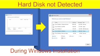 Hard Disk not Detected During Windows Installation [upl. by Yelreveb]