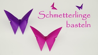 basteln mit Papier Schmetterlinge falten DIY [upl. by Maurie]