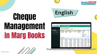 Cheque Management in Marg Books English  Cheque Inventory Management  Online Accounting Software [upl. by Freeman523]