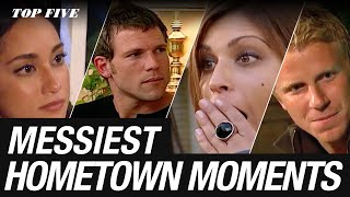 Top Five Messiest Hometown Moments  The Bachelor [upl. by Nessah]