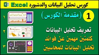 1 مقدمة كورس تحليل البيانات والداشبورد Excel   وكلمتين مهمين جدا عن تحليل البيانات [upl. by Tsan783]