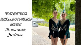 European Championship 2023🏆Duo mace juniors Lana Rod and Ena Juriša🥇 [upl. by Neillij]