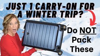 How to Pack for a Cold Winter Vacation in ONLY a CarryOn Bag Plus What NOT to Pack [upl. by Beitz]