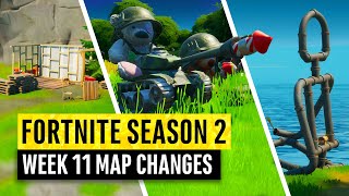 Fortnite  All Season 2 Map Updates and Hidden Secrets WEEK 11 chapter 2 [upl. by Anivek]