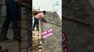 How to Finish Stairs Slabs Like a Pro stair construction shorts [upl. by Minardi]