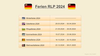 Ferien RLP 2024 [upl. by Publus]