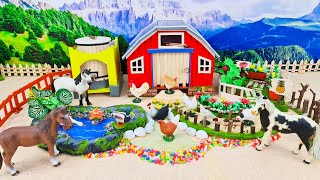 Top the most Creative Build Miniature Farm  Barn for Chicken Horse  Ducks Pond  Cattle Farm [upl. by Nyrroc]