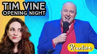 American Reacts  TIM VINE  Opening Night Comedy Allstars Supershow [upl. by Richia434]