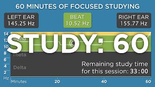 60 Minutes of Focused Studying The Best Binaural Beats [upl. by Leduar8]