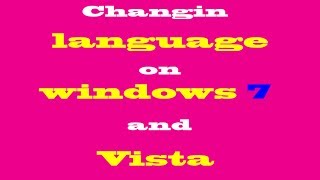 How to change language on windows 7vista to English [upl. by Euqinorev]