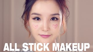 All Stick Makeup with LaMuqe 올 스틱 메이크업  I love makeup [upl. by Ydal517]