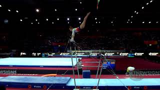 PONTLEVOY Claire FRA  2019 Artistic Worlds Stuttgart GER  Qualifications Uneven Bars [upl. by Agate728]