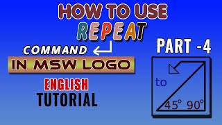 MSW Logo tutorial How to use the Repeat Command Things to be kept in mind using repeat command [upl. by Cirdes]