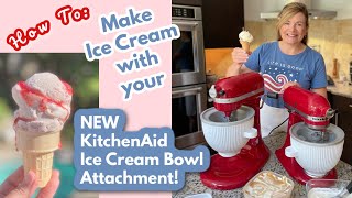 How to Make Ice Cream with your NEW KitchenAid Ice Cream Bowl Attachment [upl. by Taft282]