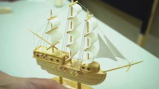 Wood Carving  How to make Wooden Sailing Ship  MrTinkerer [upl. by Ralat]