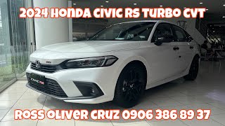 2024 Honda Civic 15 RS Turbo CVT Platinum White Pearl [upl. by Girish]