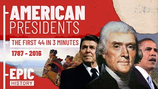 American Presidents Complete Timeline  44 Presidents in 3 Minutes [upl. by Anyahc849]