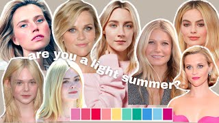 LIGHT SUMMER COLOR PALETTE AND SEASONAL GUIDE  12 Seasons Color Analysis [upl. by Atinaej]