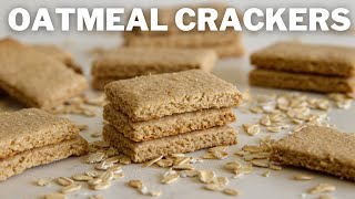 Healthy Oatmeal Crackers Recipe [upl. by Prima]