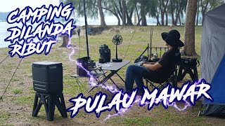 Camping Di Landa Ribut  Pulau Mawar Mersing Johor  Jumpa Khemah Kalis Ribut [upl. by Stonwin]