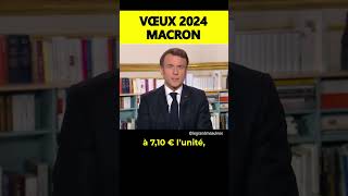 Les vœux 2024 de Macron  les JO 2024 [upl. by Ycnan]