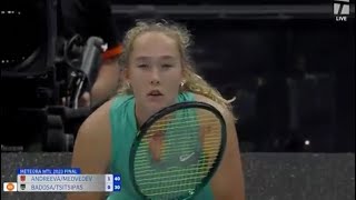 16 yo Mirra Andreeva  Medvedev match point vs Paula Badosa  Tsitsipas World Tennis League [upl. by Tris324]