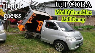 UJI COBA Gran Max yg di modifikasi JADI dump truk [upl. by Flore]