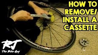 How To Remove amp Install A Cassette On A Bike Wheel [upl. by Ordnassela885]