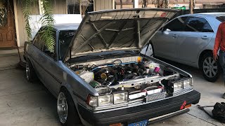 FIRST DRIVE IN 1JZ SWAPPED TOYOTA CRESSIDA [upl. by Aekin]