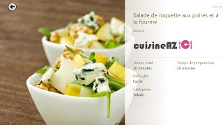 Salade de roquette aux poires et à la fourme [upl. by Merlina]