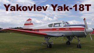 Yakovlev Yak18T Airshow Chotebor 2017 [upl. by Natlus390]