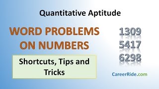 Problems on Numbers  Shortcuts amp Tricks for Placement Tests Job Interviews amp Exams [upl. by Notsud]