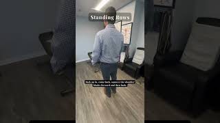 Standing Rows Exercise using Resistance Band [upl. by Marion]