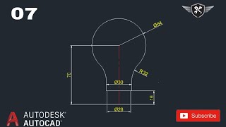 Autocad 2d Practice Drawing 07  AutoCAD tutorial for beginners akd autocad design [upl. by Eshelman234]