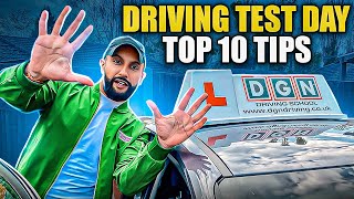 TOP 10 DRIVING TEST DAY TIPS IMPORTANT INFO [upl. by Zolly]