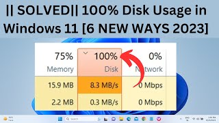 ✅How to Fix 100 Disk Usage in Windows 11Windows 10 6 NEW WAYS 2023 [upl. by Ellerad634]