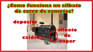 como funciona el silbato de vapor para carrito camotero [upl. by Ateuqram]