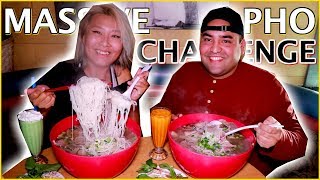 MASSIVE PHO BOWL CHALLENGE in Sacramento CA RainaisCrazy West Coast Tour Day 1 [upl. by Ahidam]