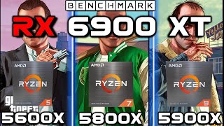 RX 6900 xt  Ryzen 5600 vs 5800x vs 5900x Benchmark  Which is the Best CPU for RX 6900 XT [upl. by Eemak]