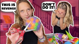 Kalli CUTS OPEN my FAVORITE FIDGET for REVENGE 🤯😤 PRANK GONE TOO FAR [upl. by Akina]