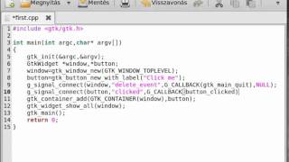 GTK tutorial 3  button part 1 [upl. by Yrot61]