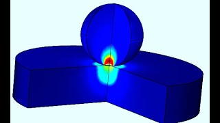 Brinell hardness test simulation using Comsol Multiphysics [upl. by Aratnahs]