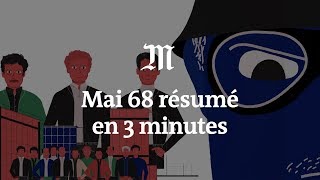 Les événements de Mai 68 résumés en 3 minutes [upl. by Sunderland]