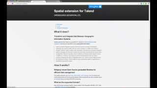 Get Ready with Talend spatial in 5 mins [upl. by Bekki658]