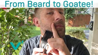 Trimming a BEARD into a GOATEE  Easy StepByStep Guide [upl. by Willis]