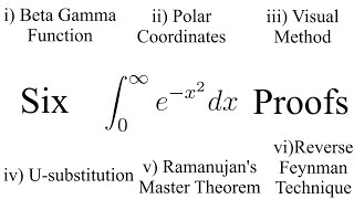 6 proofs of Gaussian Integral [upl. by Curkell247]