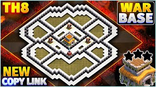 NEW BEST COC TH8 War Base 2023 Copy Link  Anti 2 star Town Hall 8 base  Clash of Clans [upl. by Benton]