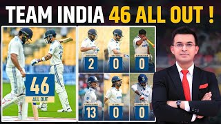 INDvsNZ Team India 46 All Out amp registered their lowest ever total at Home in Test Cricket History [upl. by Felicity]