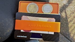 Bestseller Carbon Slim Wallet von Aarandano jetzt mit MÜNZFACH IClip Alternative  DEUTSCH [upl. by Nomyt]