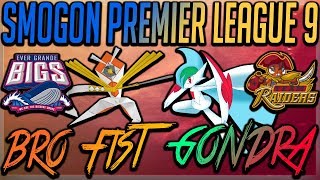 Smogon Premier League 9Week 1 John bro fist vs Gondra Ultra SunampMoon OU wDokkerich [upl. by Enamart]